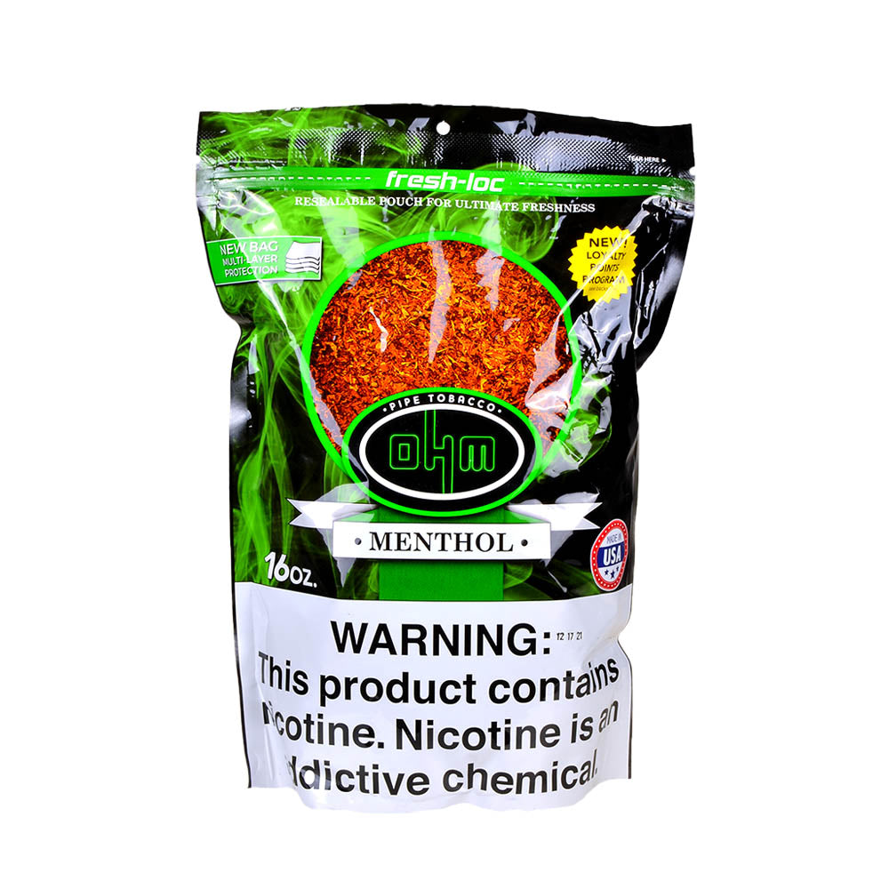 OHM Menthol Pipe Tobacco 16 oz. Bag